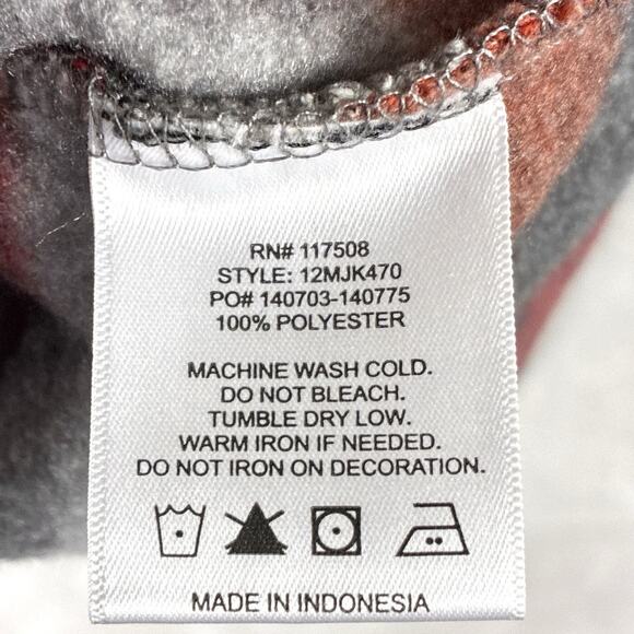 Junk Food Cardigan Sweater Mens XL Gray Red Fleece Aztec Southwestern Western - Picture 10 of 10